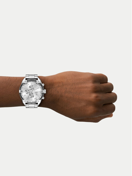 Diesel Diesel Hodinky Spiked Chronograph DZ4677 Stříbrná