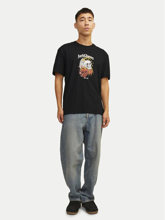 Jack&Jones Jack&Jones T-särk Seven Skull 12262491 Must Regular Fit