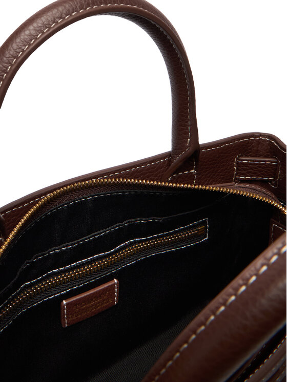 Tommy Hilfiger Tommy Hilfiger Torbica American Icon Mini Tote Leather AW0AW17926 Smeđa