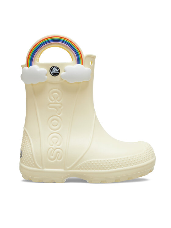 Crocs Gumijasti škornji Handle It Rainbow Rain Boot Kids 210026 Rumena