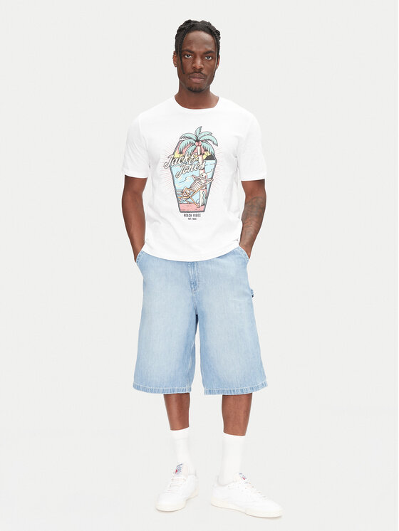 Jack&Jones Jack&Jones Футболка Eljah 12268472 Білий Relaxed Fit