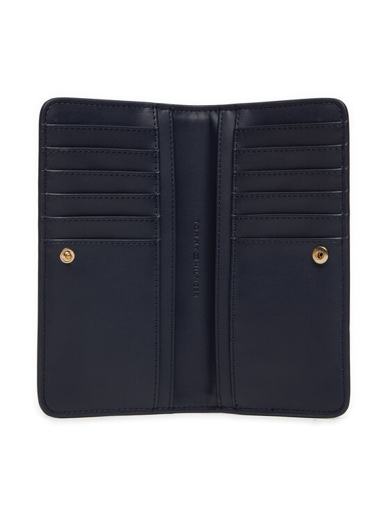 Tommy Hilfiger Tommy Hilfiger Velká dámská peněženka Th Monotype Large Slim Wallet AW0AW16210 Tmavomodrá