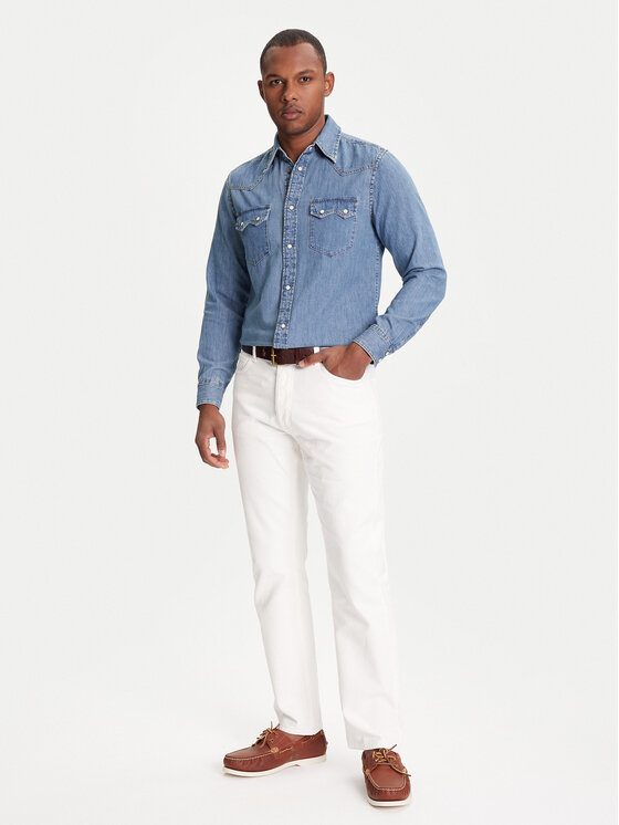 United Colors Of Benetton United Colors Of Benetton Koszula jeansowa 5RZKUQ03F Niebieski Regular Fit