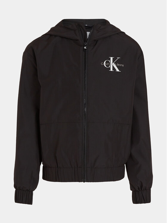 Calvin Klein Jeans Calvin Klein Jeans Μπουφάν μεταβατικό Monologo Essential IB0IB02091 Μαύρο Regular Fit