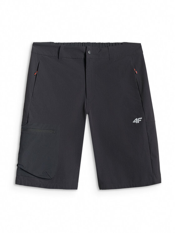 4F 4F Szorty sportowe TREKKING Czarny Regular Fit