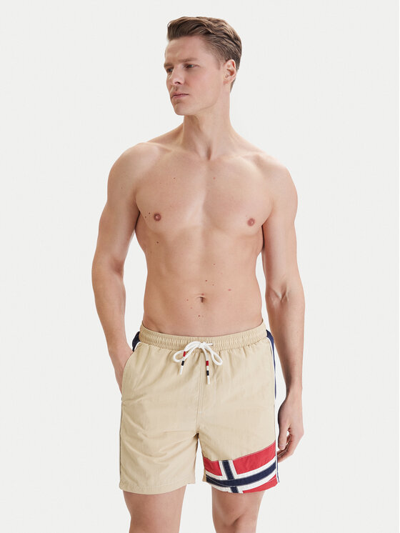 Napapijri Napapijri Peldšorti V-Reflect NP0A4G6H Bēšs Regular Fit
