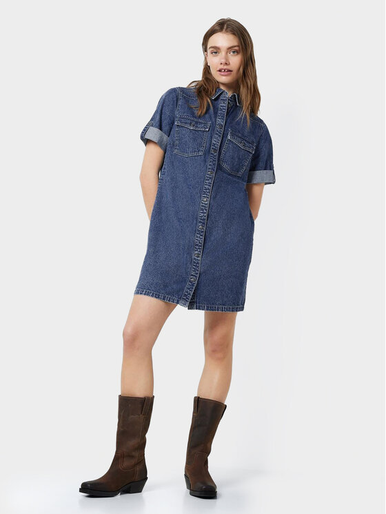 Noisy May Noisy May Sukienka jeansowa New Signe 27030040 Niebieski Loose Fit