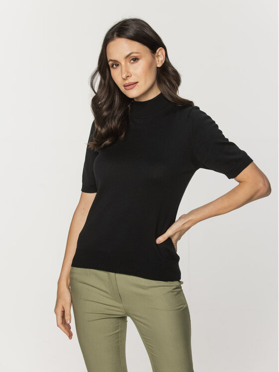 Willsoor Willsoor Sweter 88445 Czarny Close Fit