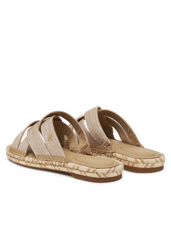 Tommy Hilfiger Tommy Hilfiger Espadrillid Chambray Espadrille Mule FW0FW08501 Beež