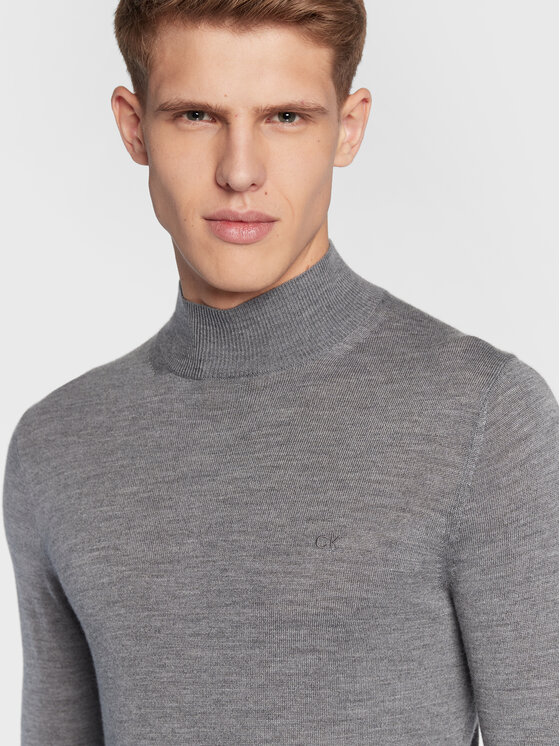 Calvin Klein Calvin Klein Rollkragenpullover Superior K10K110424 Grau Regular Fit