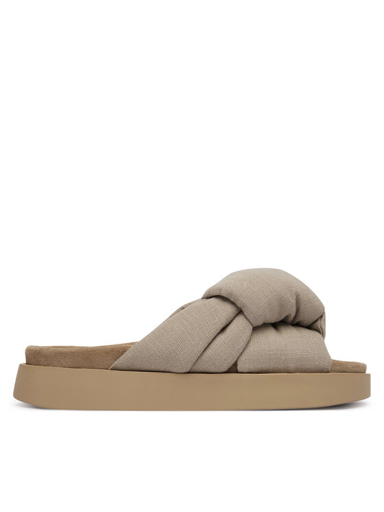 Inuikii Inuikii Pantoletten Oversized Linen Knot 1004.003.0171.250 Beige