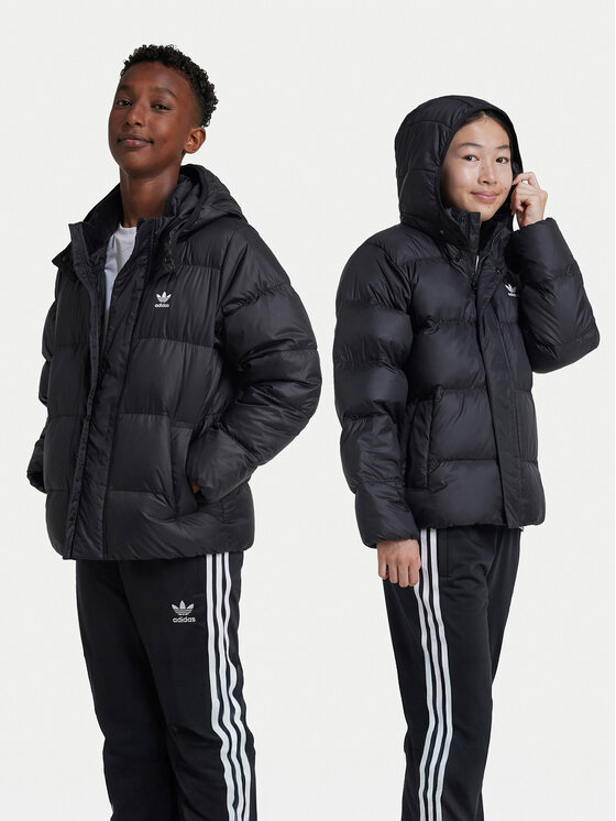 adidas adidas Dūnu jaka adicolor IY7498 Melns Regular Fit