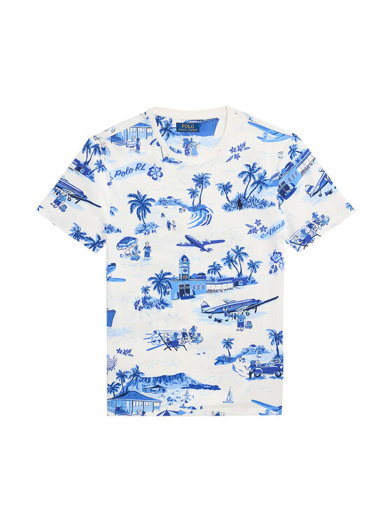 Polo Ralph Lauren Polo Ralph Lauren Majica 710963814001 Modra Custom Slim Fit