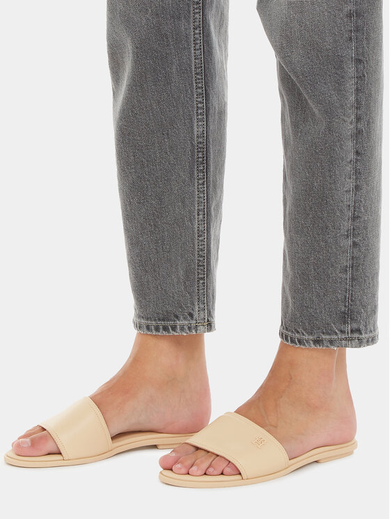 Tommy Hilfiger Tommy Hilfiger Παντόφλες Pop Color Mule Sandal FW0FW07936 Μπεζ