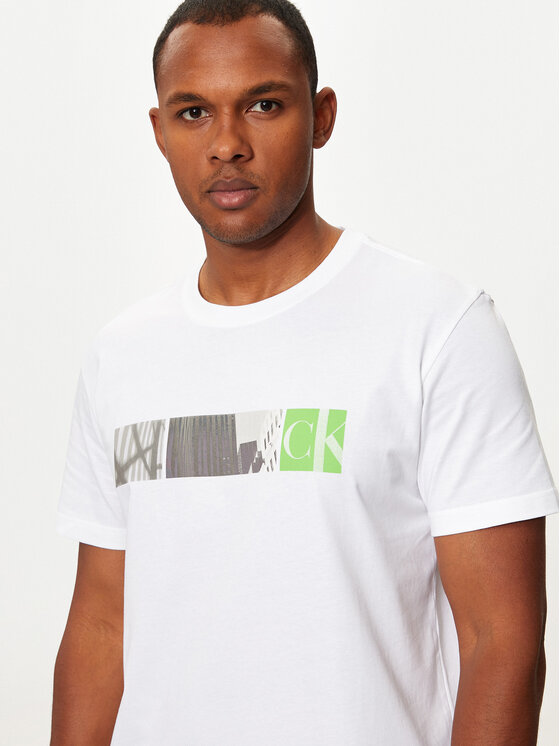 Calvin Klein Jeans Calvin Klein Jeans Marškinėliai City Block J30J326865 Balta Regular Fit