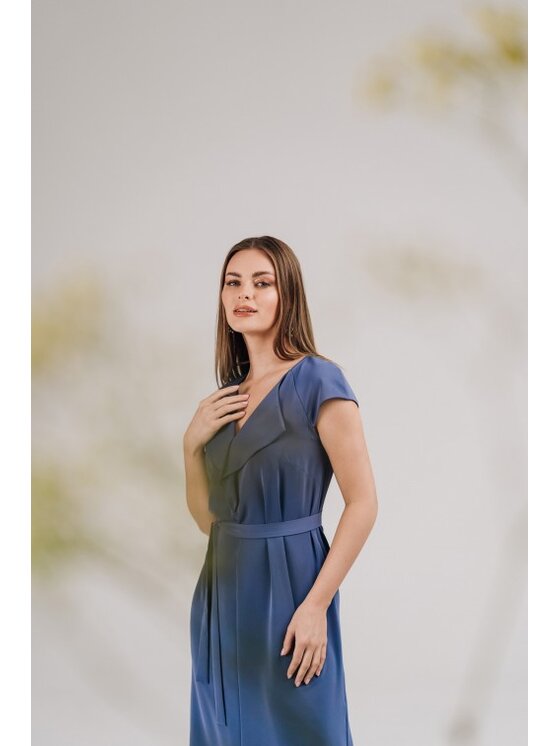 Stylove Stylove Sukienka codzienna S411 Niebieski A-Line Fit