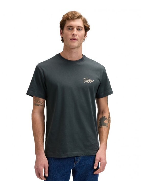 Lee Lee T-shirt FLAG TEE Nero Regular Fit