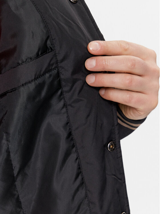 Brave Soul Brave Soul Kurtka bomber MJK-BRODY Czarny Regular Fit