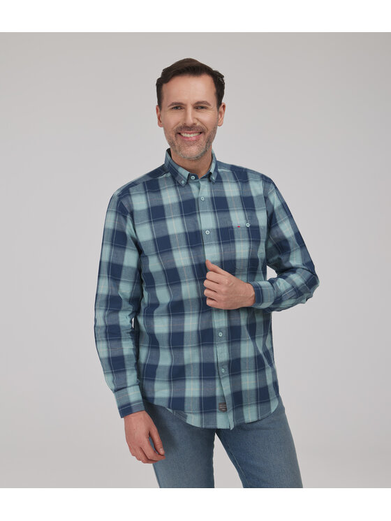 Lee Cooper Lee Cooper Koszula NEW TENBY Niebieski Comfort Fit
