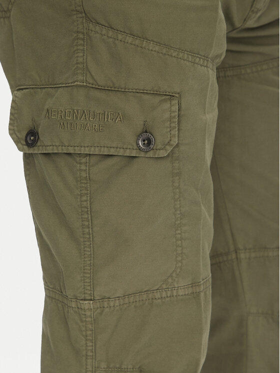 Aeronautica Militare Aeronautica Militare Bavlnené nohavice 251PA1662CT3526 Kaki Regular Fit