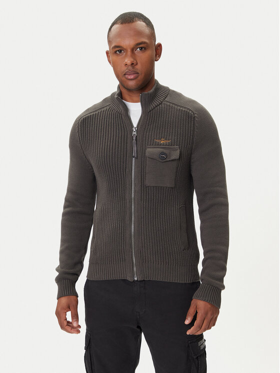 Aeronautica Militare Aeronautica Militare Pletena jopica 252MA1565UL00409 Siva Regular Fit