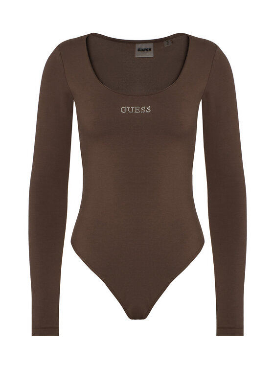 Guess Guess Glaustinukė V6BP12 K6916 Tamsiai ruda Slim Fit