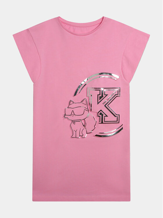 Karl Lagerfeld Kids Ikdienas kleita Z30077 D Rozā Regular Fit