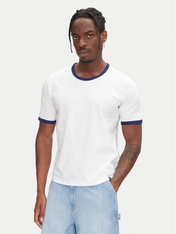 Jack & Jones Jack & Jones Tricou Ringer 12277262 Alb Regular Fit