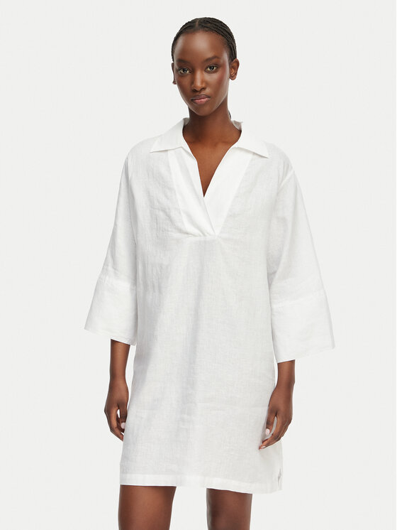 Gant Sukienka letnia 4503508 Biały Relaxed Fit