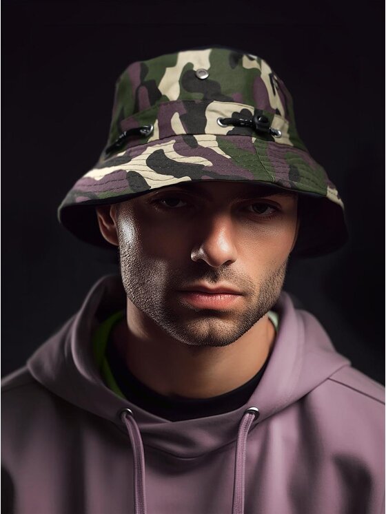 MyStars MyStars Bucket Kapelusz Bucket Hat MyStars Classic Camo Zielony
