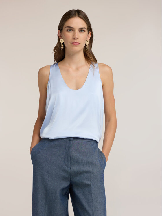 Motivi Motivi Top D012Q000518N004 Turkusowy Regular Fit