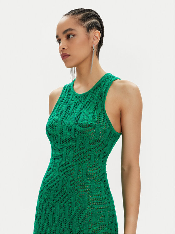 KARL LAGERFELD KARL LAGERFELD Vestito di maglia 241W1335 Verde Slim Fit