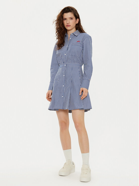 Tommy Jeans Tommy Jeans Φόρεμα πουκάμισο DW0DW20470 Σκούρο μπλε Regular Fit