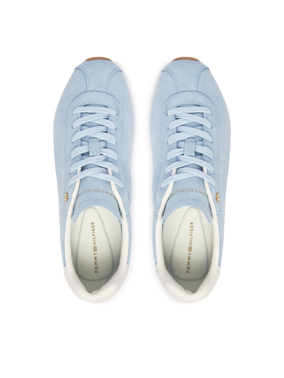 Tommy Hilfiger Tommy Hilfiger Snīkeri Th Bella Low Runner Suede FW0FW09189 Gaiši zils