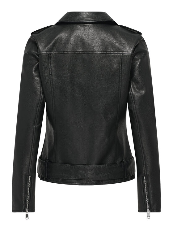ONLY ONLY Яке от имитация на кожа Mille 15357332 Черен Slim Fit