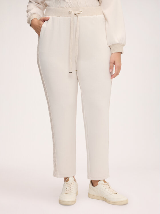 Fiorella Rubino Fiorella Rubino Spodnie materiałowe P886L002548N002 Biały Regular Fit