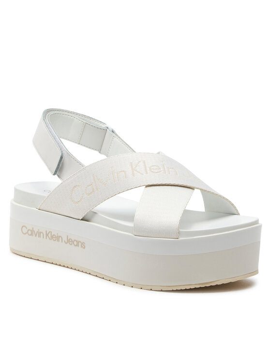 Calvin Klein Jeans Calvin Klein Jeans Sandale Flatform Sandal Sling In Mr YW0YW01362 Bijela