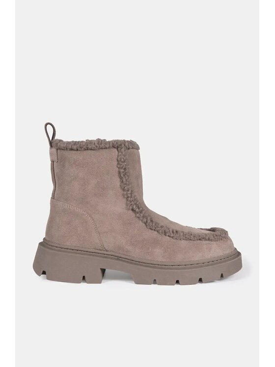 Inuikii Inuikii Polokozačky Biker Suede Béžová