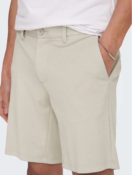 Only & Sons Only & Sons Bavlnené šortky Mark 22018667 Écru Regular Fit