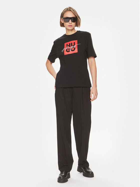 HUGO Hugo T-shirt Dashire_3 50485373 Crna Regular Fit