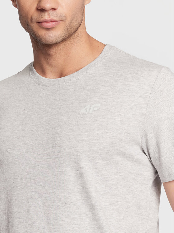 4F 4F T-Shirt H4Z22-TSM352 Szary Regular Fit