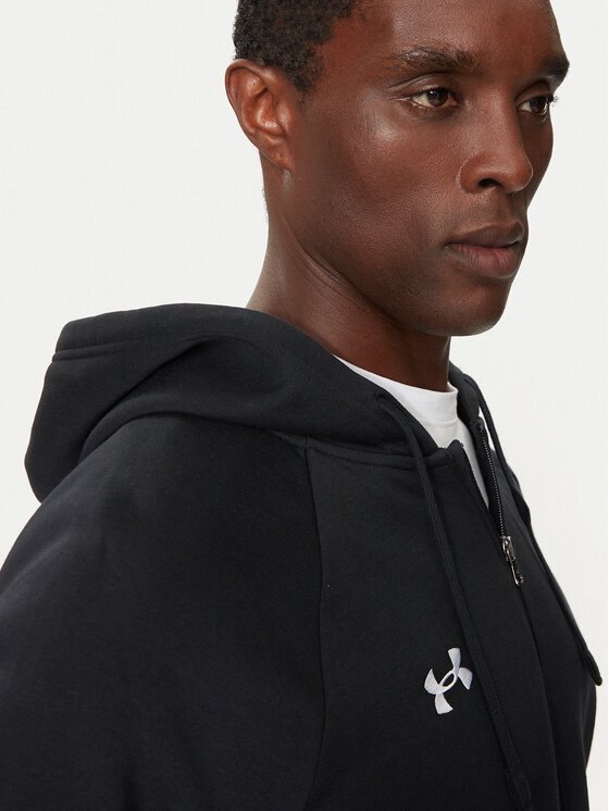 Under Armour Under Armour Majica dugih rukava Ua Rival Fleece 1379767 Crna Loose Fit