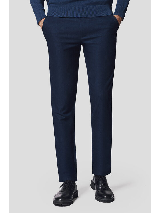 Lancerto Lancerto Spodnie materiałowe Umberto SP131224000001 Granatowy Slim Fit