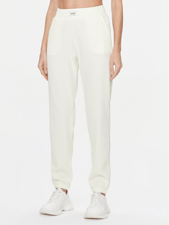 Guess Guess Долнище анцуг Aislin V4RB01 KC2T0 Бял Regular Fit