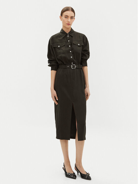 PINKO PINKO Vsakodnevna obleka Affettatrice 104147 Zelena Regular Fit