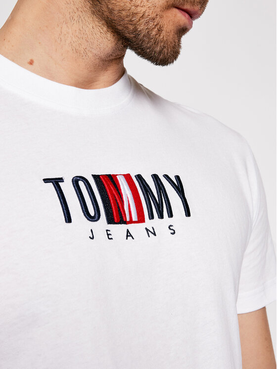 Tommy Jeans T-shirt Timeless Box Tee DM0DM10218 Bianco Regular Fit •  Modivo.it