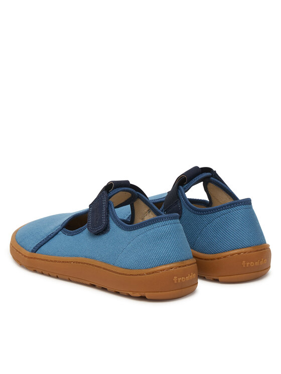Froddo Froddo Papuče Barefoot Canvas T-Bar G1700439-1 D Modrá