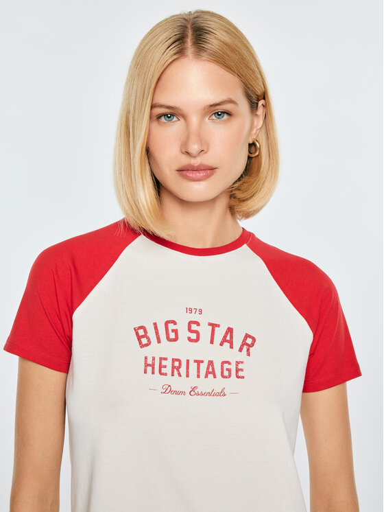 BIG STAR BIG STAR T-Shirt HERRI Czerwony Basic Fit