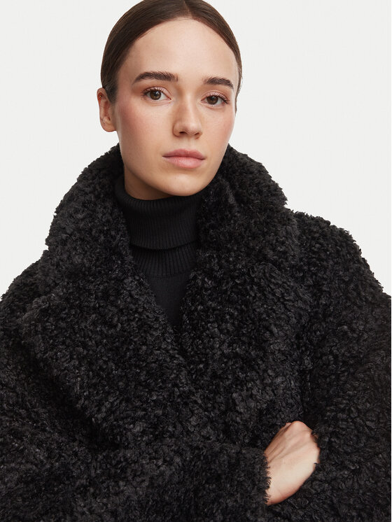 HUGO HUGO Cappotto di pelliccia sintetica Malite-1 50570962 Nero Oversize