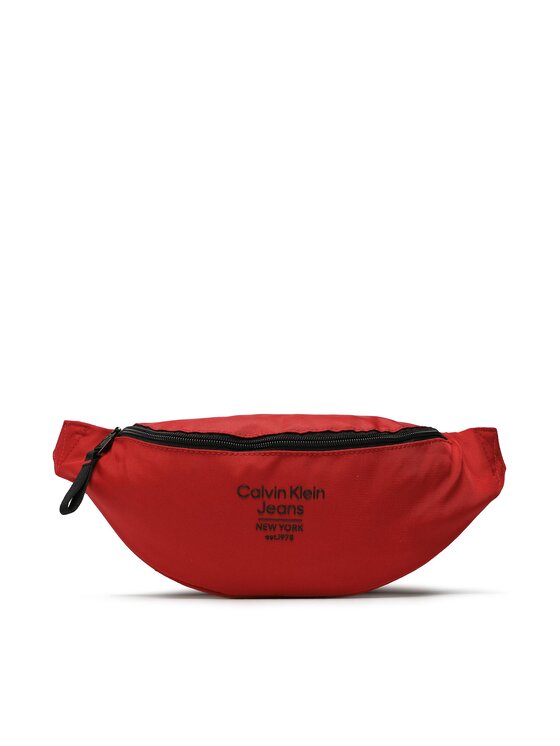 calvin klein jeans sac banane sport essentials waistbag38 est k50k510098 rouge
